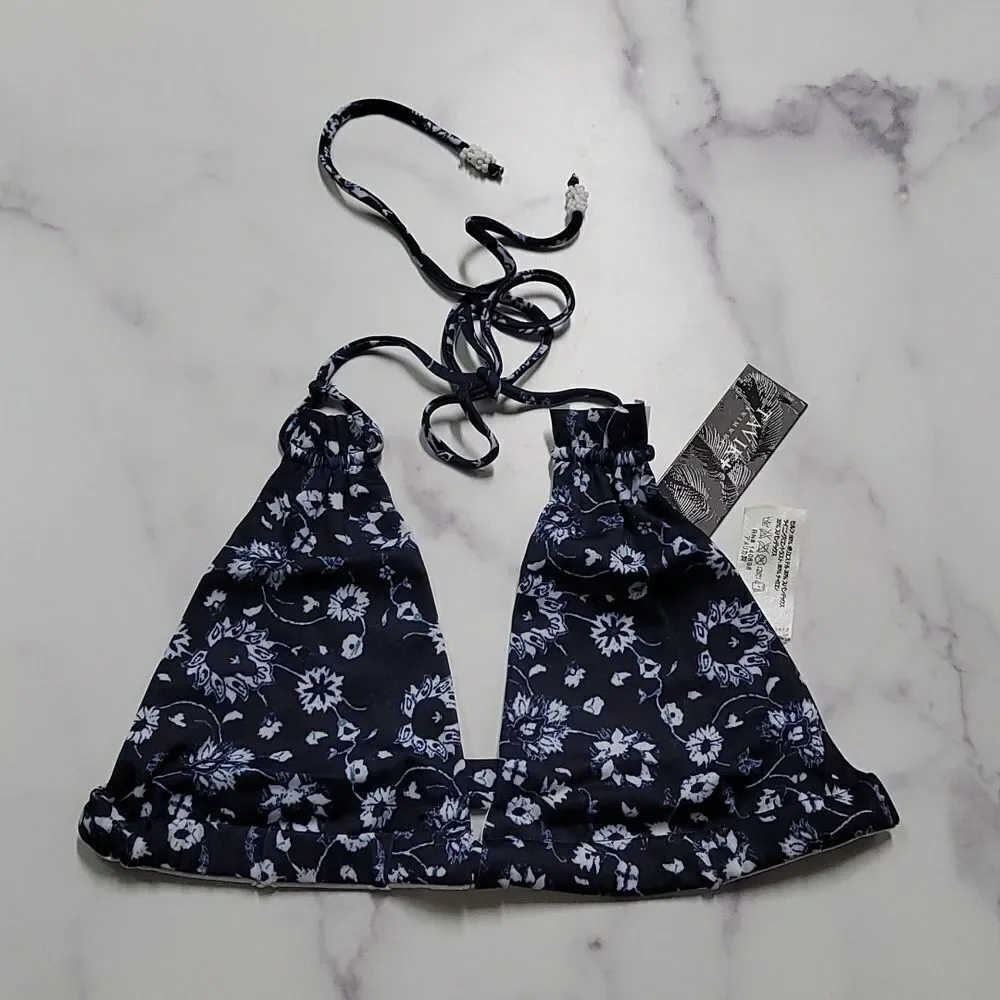 Tavik Lily Triangle Swim Top In Blue